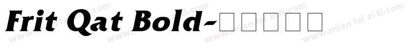 Frit Qat Bold字体转换
